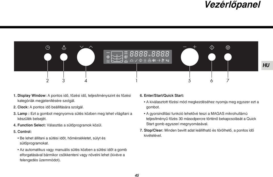 Az automatikus vagy manuális sütés közben a sütési idœt a gomb elforgatásával bármikor csökkenteni vagy növelni lehet (kivéve a felengedés üzemmódot). 6.