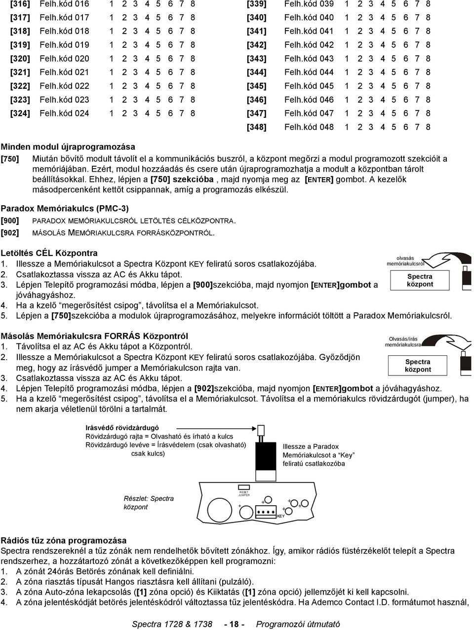 kód 021 1 2 3 4 5 6 7 8 [344] Felh.kód 044 1 2 3 4 5 6 7 8 [322] Felh.kód 022 1 2 3 4 5 6 7 8 [345] Felh.kód 045 1 2 3 4 5 6 7 8 [323] Felh.kód 023 1 2 3 4 5 6 7 8 [346] Felh.