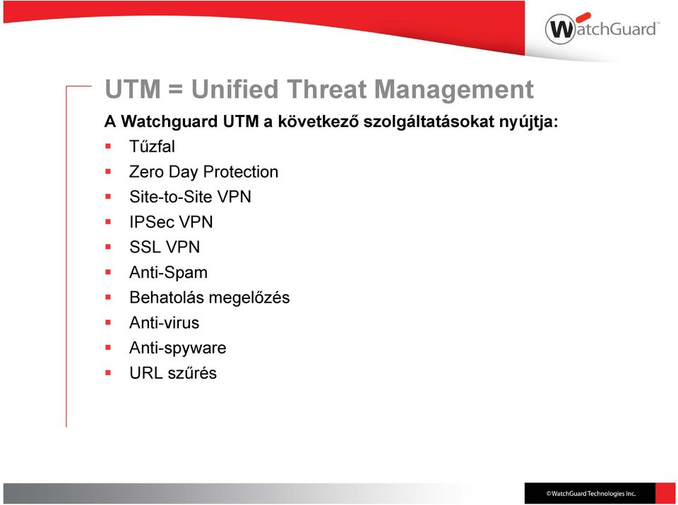 Protection Site-to-Site VPN IPSec VPN SSL VPN