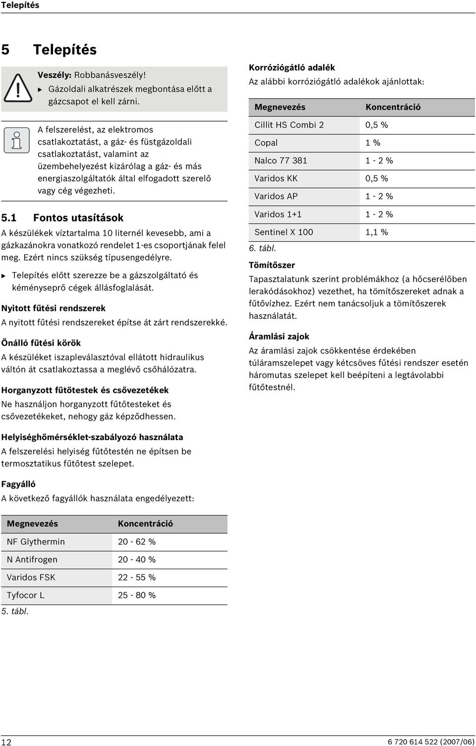 végezheti. 5. Fontos utasítások A készülékek víztartalma 0 liternél kevesebb, ami a gázkazánokra vonatkozó rendelet -es csoportjának felel meg. Ezért nincs szükség típusengedélyre.