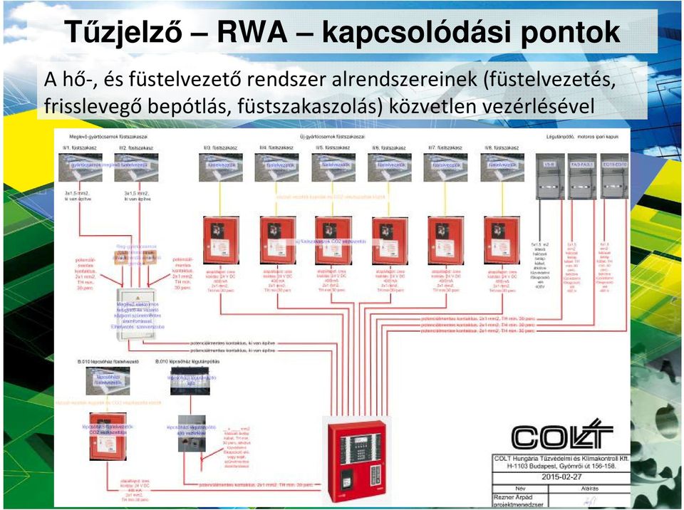 (füstelvezetés, frisslevegő bepótlás,