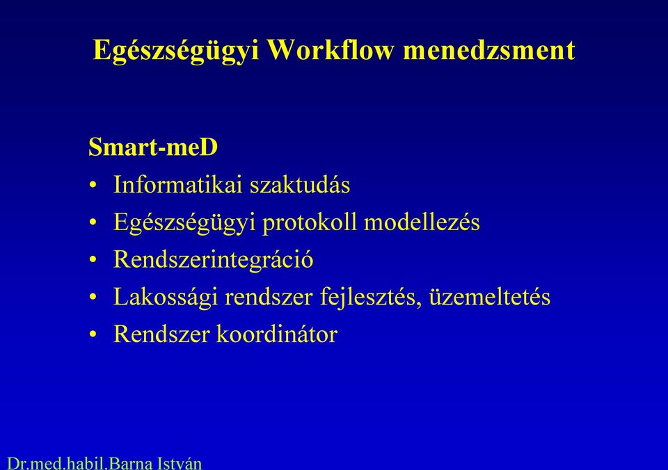 modellezés Rendszerintegráció Lakossági