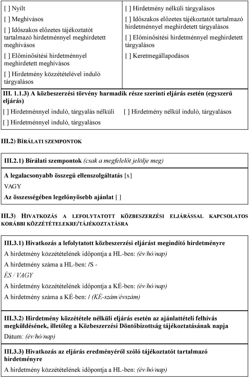 ] Keretmegállapodásos III. 1.