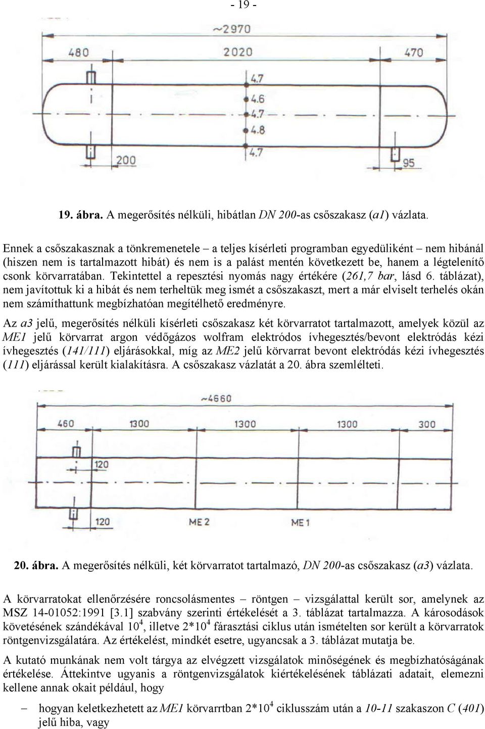 körvarratában. Tekintettel a repesztési nyomás nagy értékére (261,7 bar, lásd 6.