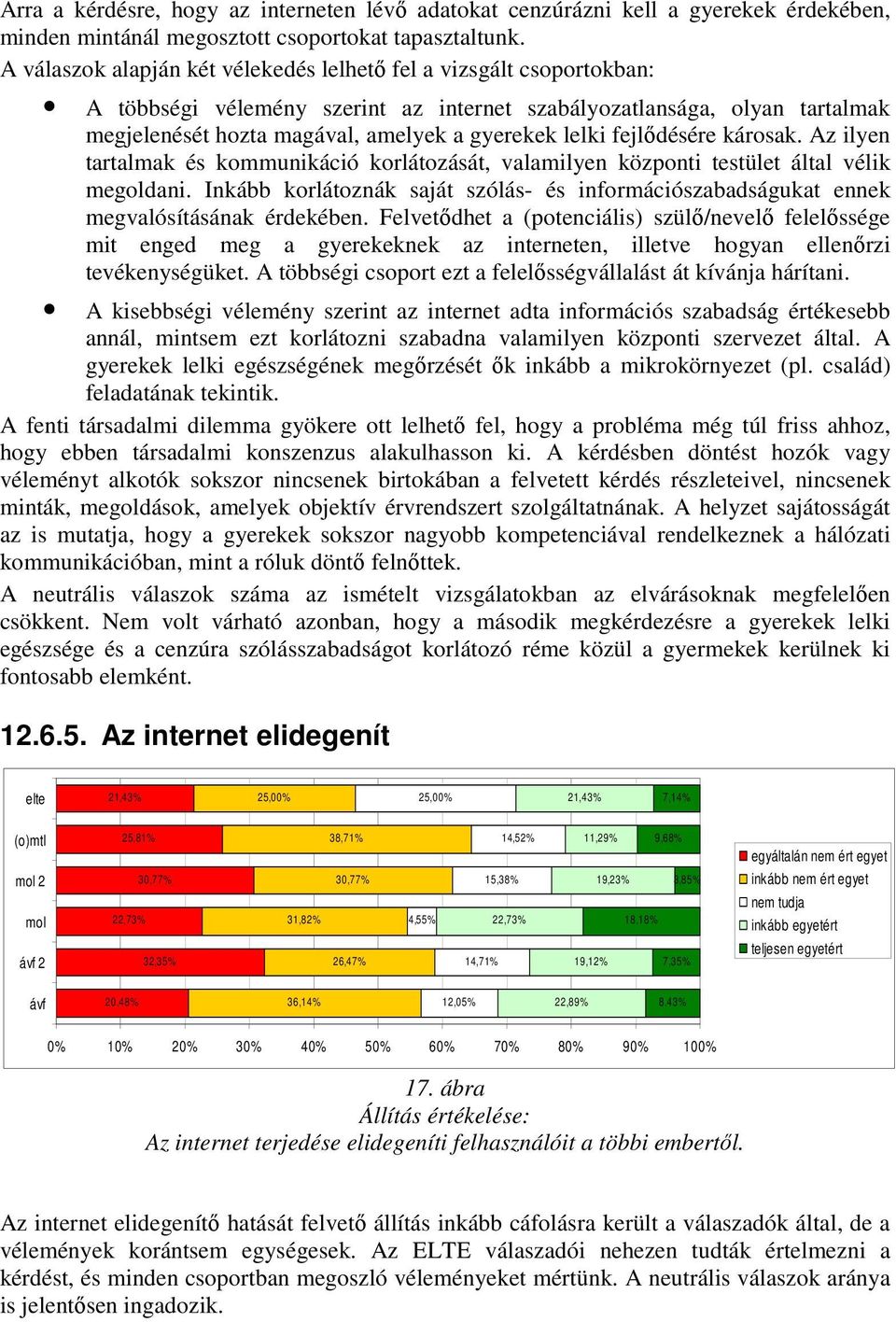 fejlıdésére károsak. Az ilyen tartalmak és kommunikáció korlátozását, valamilyen központi testület által vélik megoldani.