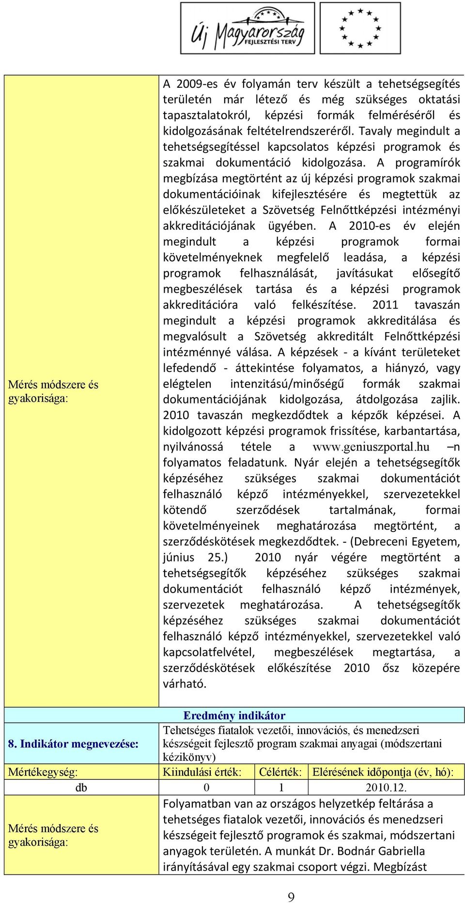 A programírók megbízása megtörtént az új képzési programok szakmai dokumentációinak kifejlesztésére és megtettük az előkészületeket a Szövetség Felnőttképzési intézményi akkreditációjának ügyében.