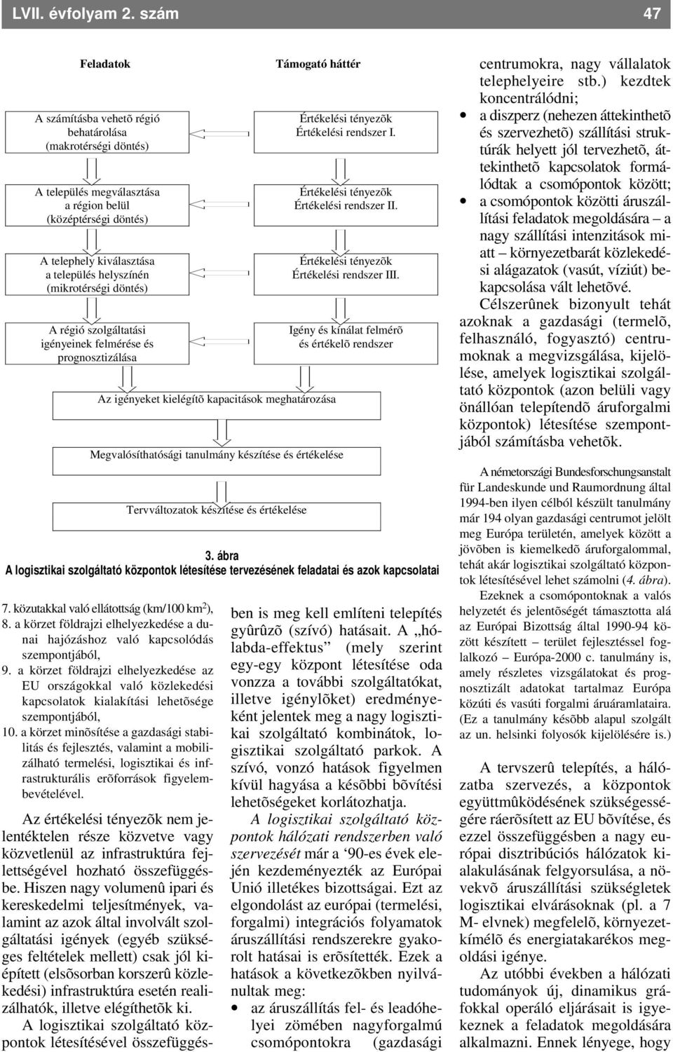 (mikrotérségi döntés) A régió szolgáltatási igényeinek felmérése és prognosztizálása 7. közutakkal való ellátottság (km/100 km 2 ), 8.