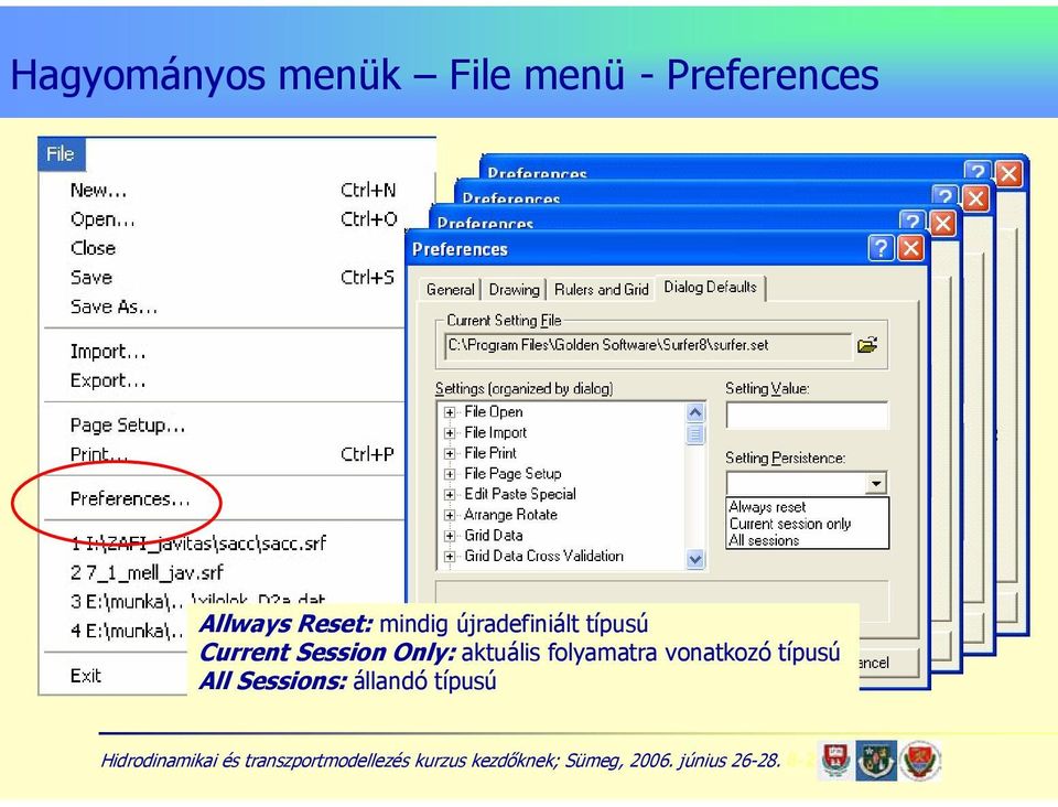 Current Session Only: aktuális folyamatra