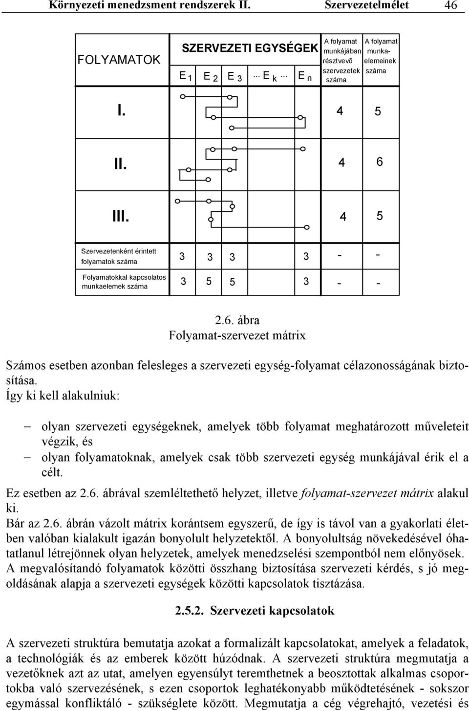 4 5 Szervezetenként érintett 3 3 folyamatok száma 3 3 Folyamatokkal kapcsolatos munkaelemek száma 3 5 5 3 - - - - 2.6.