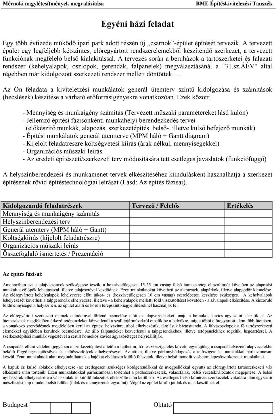 A tervezés során eruházók trtószerketei és fzti rendszer (keheypok, oszopok, gerendák, fpneek) megvásztásáná "31.sz.ÁÉV" át régeen már kidogozott szerkezeti rendszer meett döntöttek.