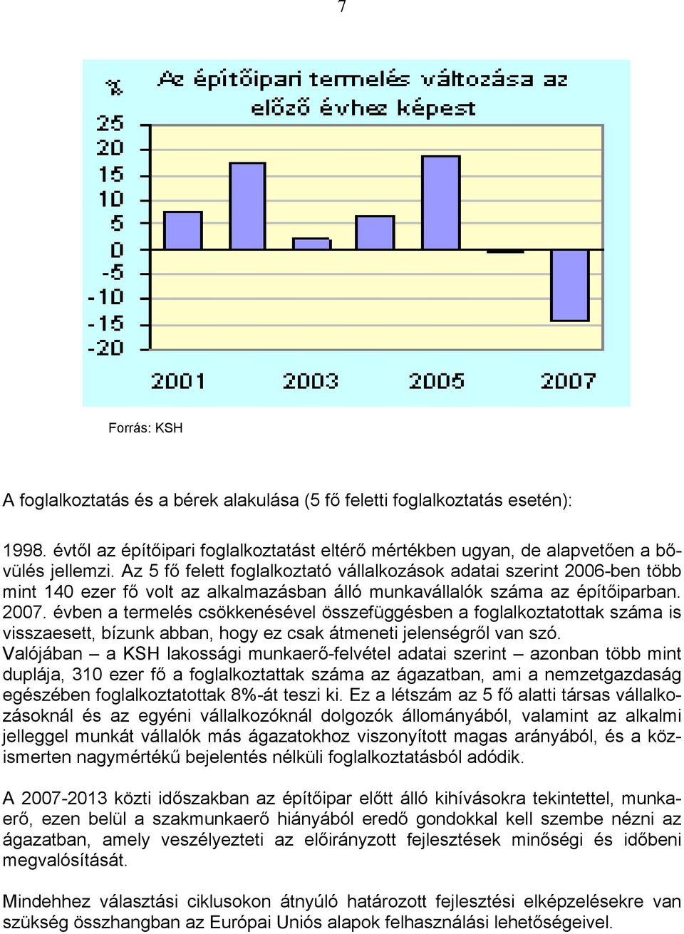 évben a termelés csökkenésével összefüggésben a foglalkoztatottak száma is visszaesett, bízunk abban, hogy ez csak átmeneti jelenségről van szó.