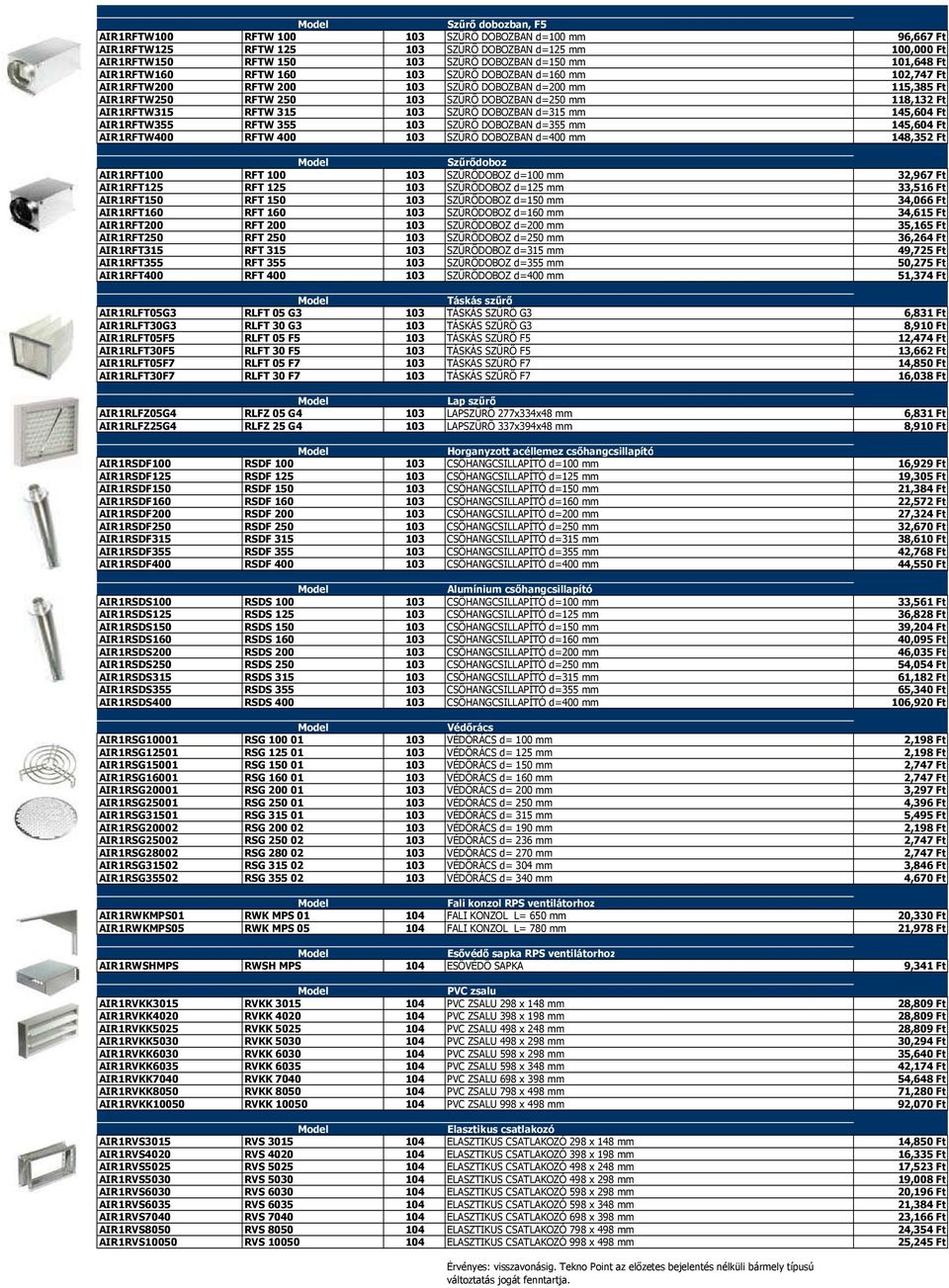315 103 SZŐRİ DOBOZBAN d=315 mm 145,604 Ft AIR1RFTW355 RFTW 355 103 SZŐRİ DOBOZBAN d=355 mm 145,604 Ft AIR1RFTW400 RFTW 400 103 SZŐRİ DOBOZBAN d=400 mm 148,352 Ft Szőrıdoboz AIR1RFT100 RFT 100 103