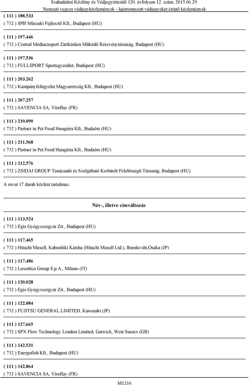 , Budaörs (HU) ( 111 ) 211.568 ( 732 ) Partner in Pet Food Hungária Kft., Budaörs (HU) ( 111 ) 212.