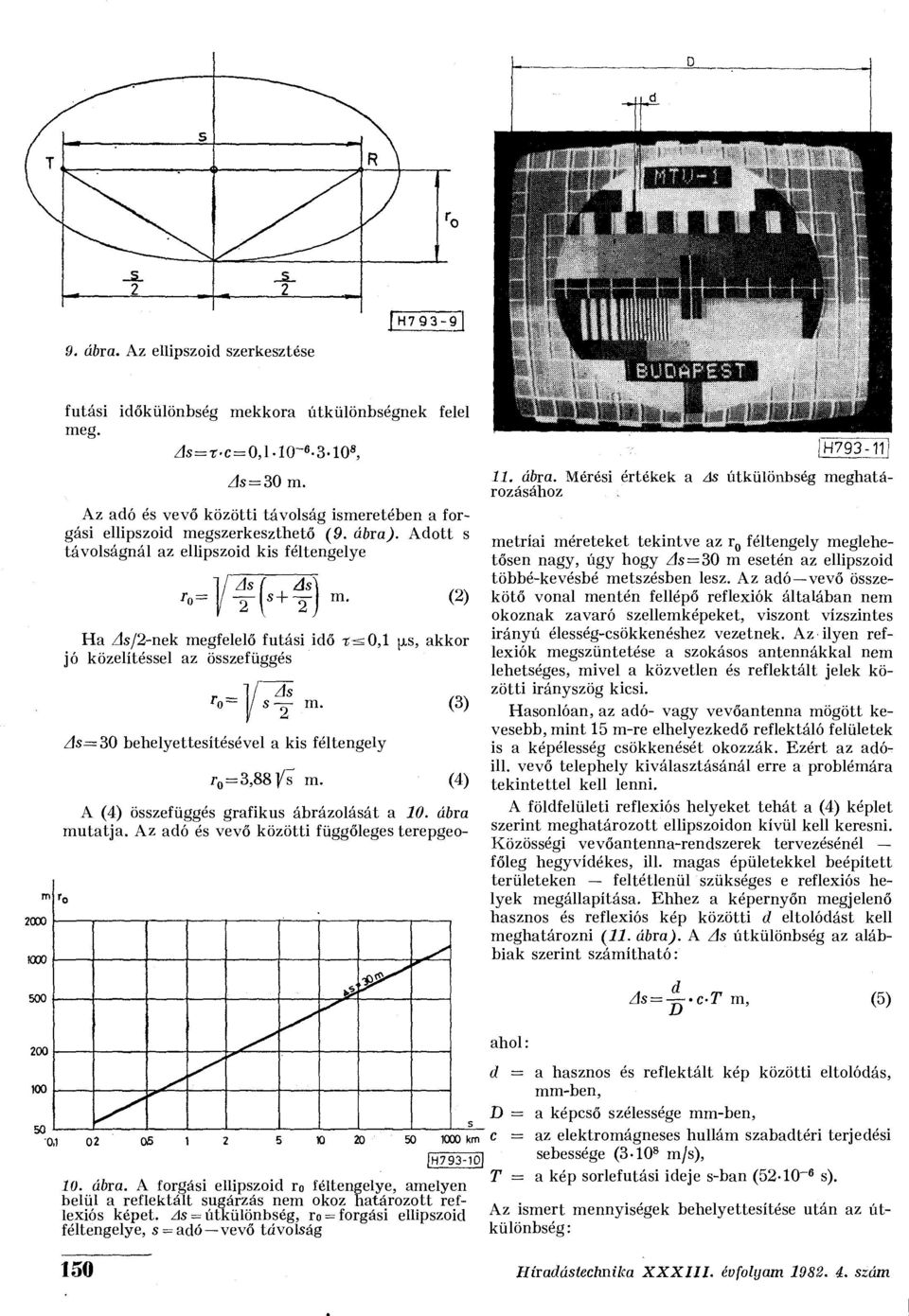 Adott s távolságnál az ellipszoid kis féltengelye As { ás\ T\ S+ T) Ha Zls/2-nek megfelelő futási idő T;<0,1 [JLS, akkor jó közelítéssel az összefüggés M - (2) ' As s T m.