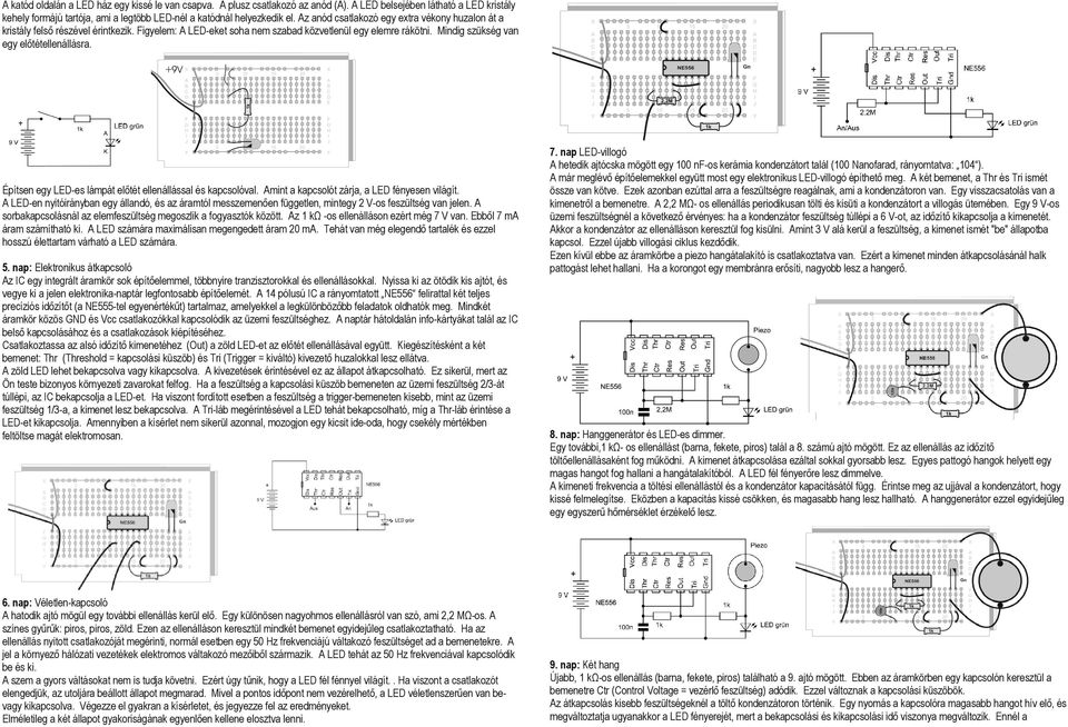 Építsen egy LED-es lámpát előtét ellenállással és kapcsolóval. Amint a kapcsolót zárja, a LED fényesen világít.