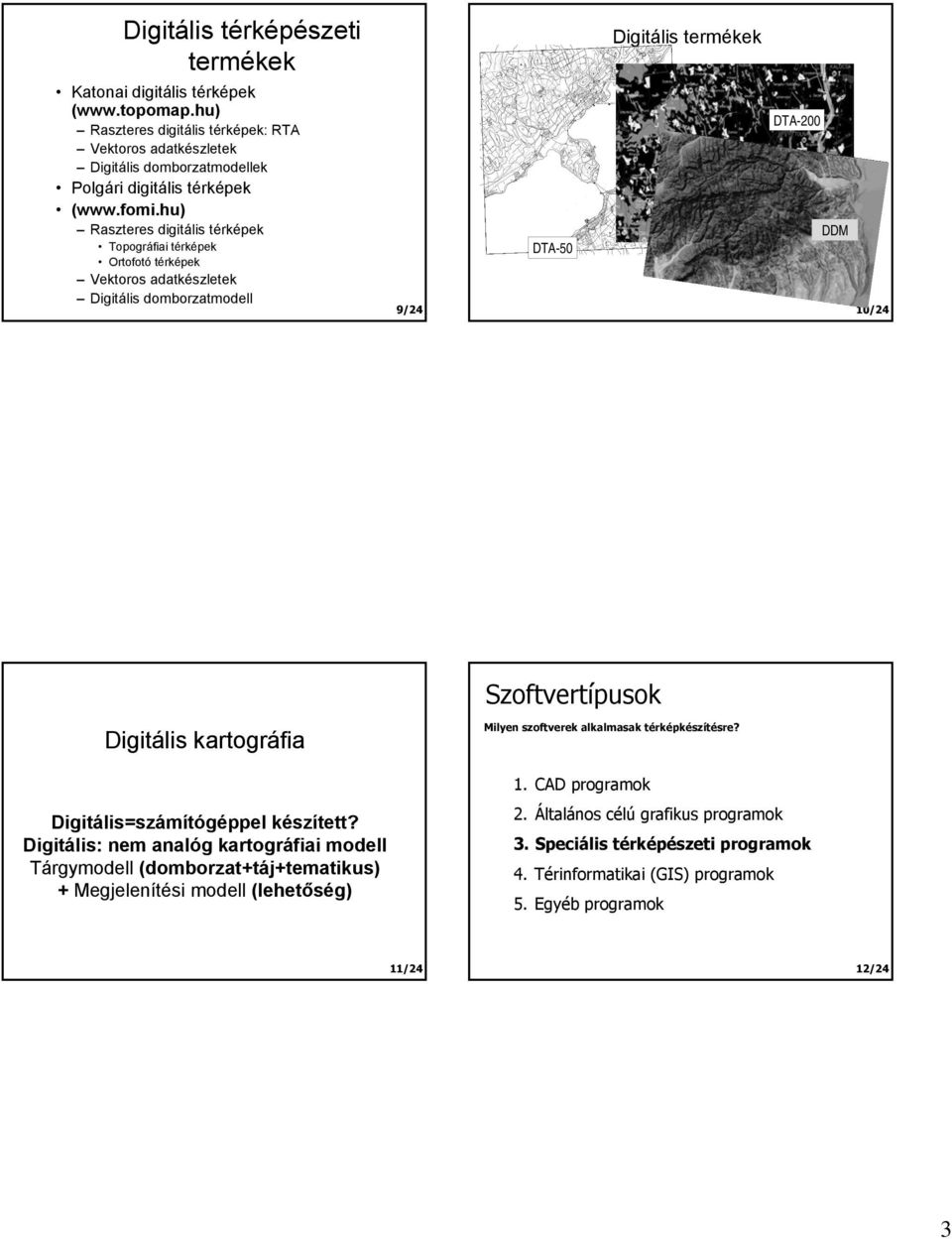 hu) Raszteres digitális térképek Topográfiai térképek Ortofotó térképek Vektoros adatkészletek Digitális domborzatmodell 9/24 rvθnyesi-sθd Asz f i-sθd DTA-50 B A L A T O N K r shegyi-sθd EndrΘdi-p.