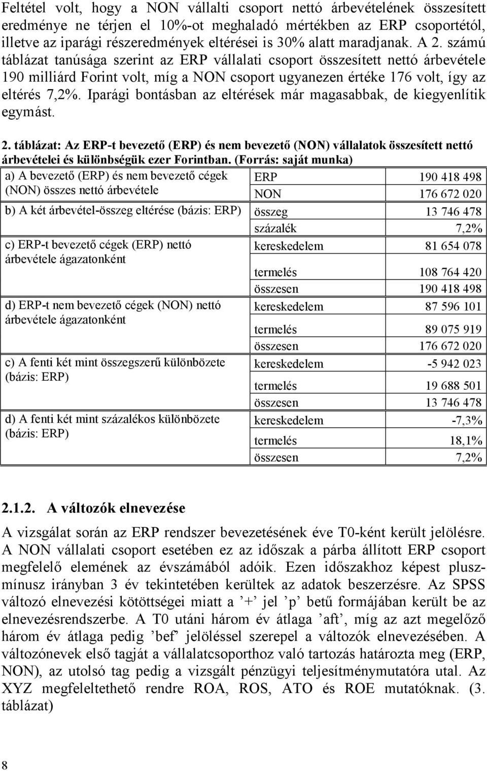 Iparági bontásban az eltérések már magasabbak, de kiegyenlítik egymást. 2.