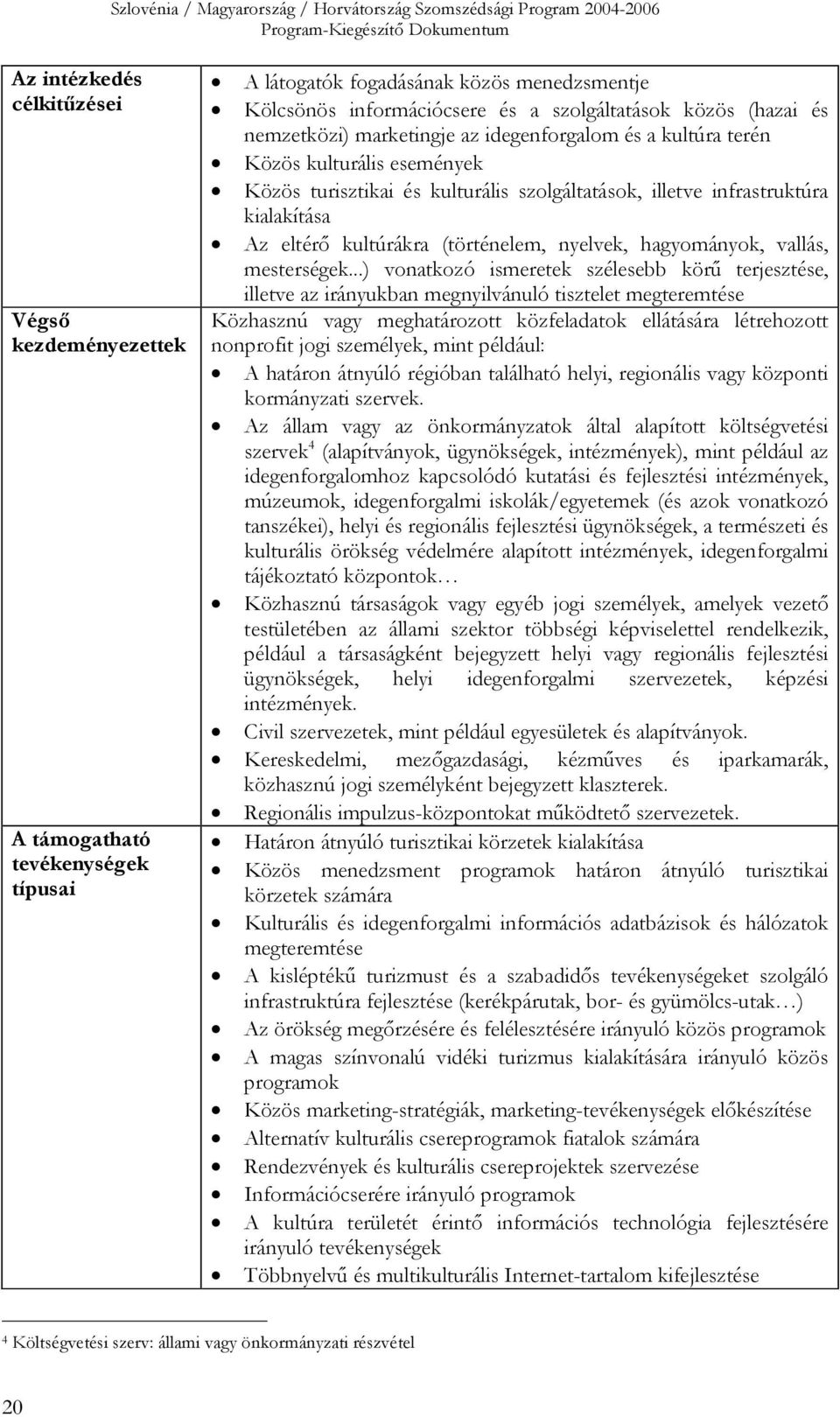 szolgáltatások, illetve infrastruktúra kialakítása Az eltérő kultúrákra (történelem, nyelvek, hagyományok, vallás, mesterségek.