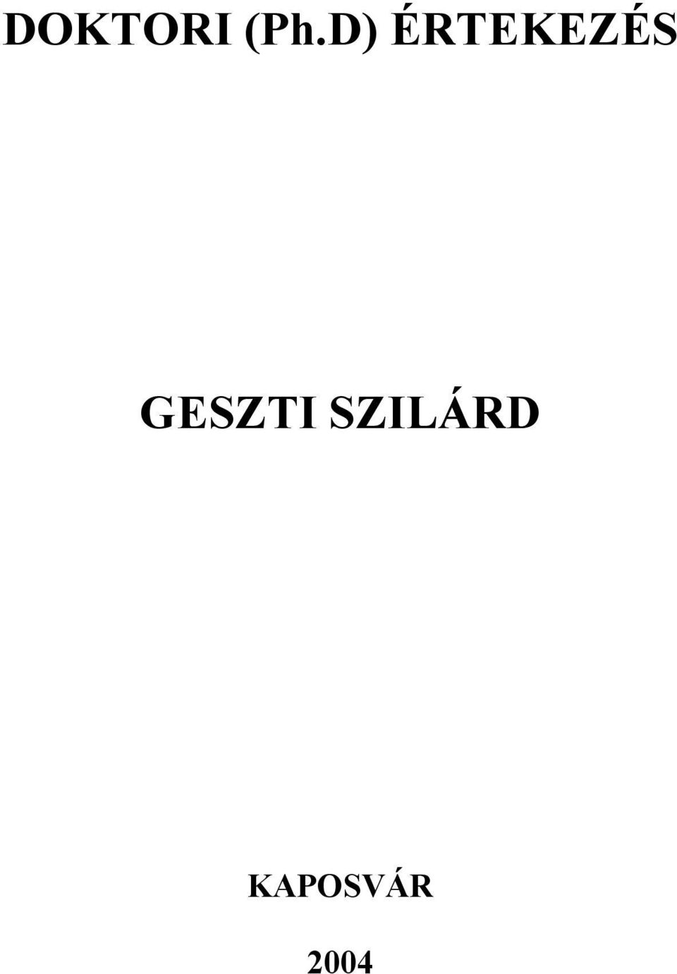 GESZTI