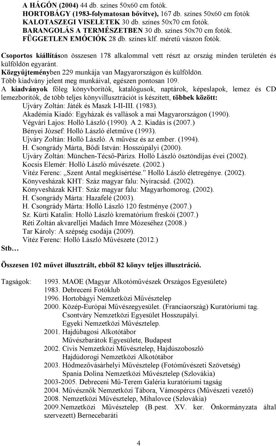 Több kiadvány jelent meg munkáival, egészen pontosan 109.