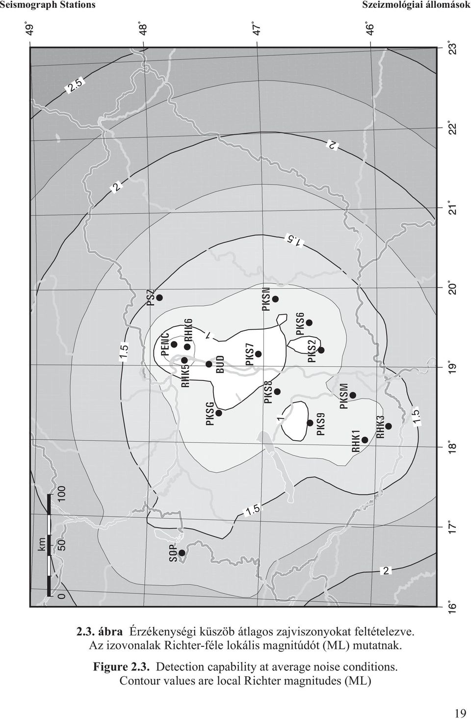 1.5 18Ê 1.5 km SOP 16Ê 2 16Ê 2.3. ábra Érzékenységi küszöb átlagos zajviszonyokat feltételezve.