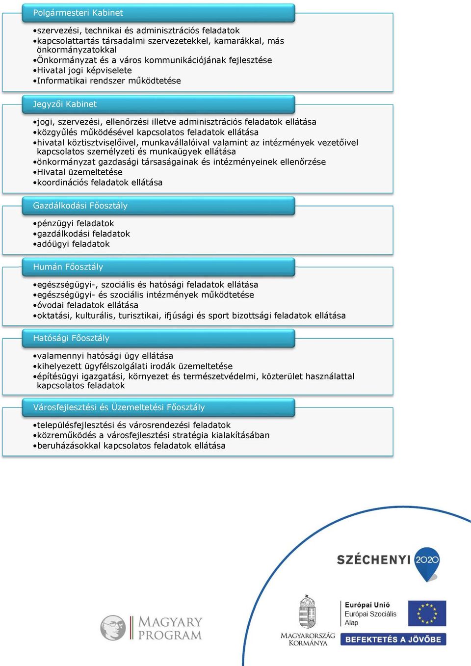 feladatok ellátása hivatal köztisztviselőivel, munkavállalóival valamint az intézmények vezetőivel kapcsolatos személyzeti és munkaügyek ellátása önkormányzat gazdasági társaságainak és