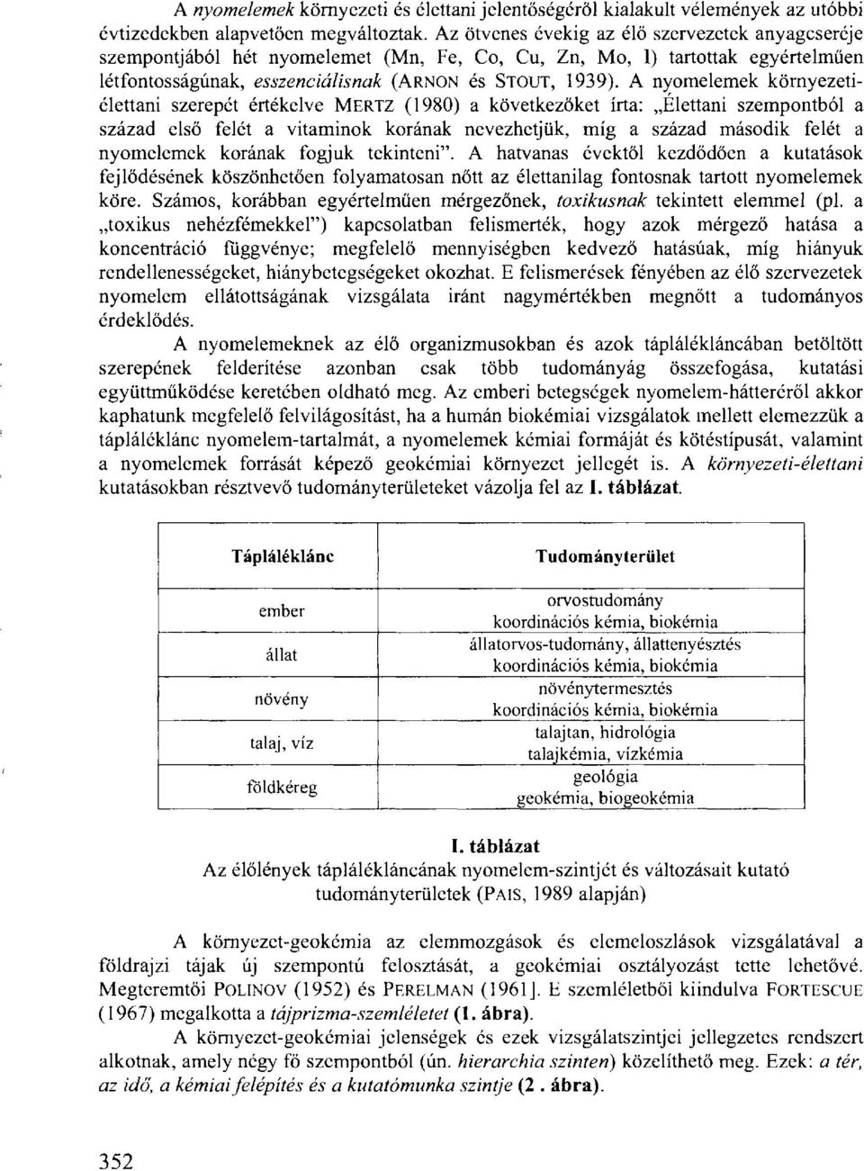 A nyomelemek környezetiélettani szerepét értékelve MERTZ (1980) a következőket írta: Élettani szempontból a század első felét a vitaminok korának nevezhetjük, míg a század második felét a nyomelemek