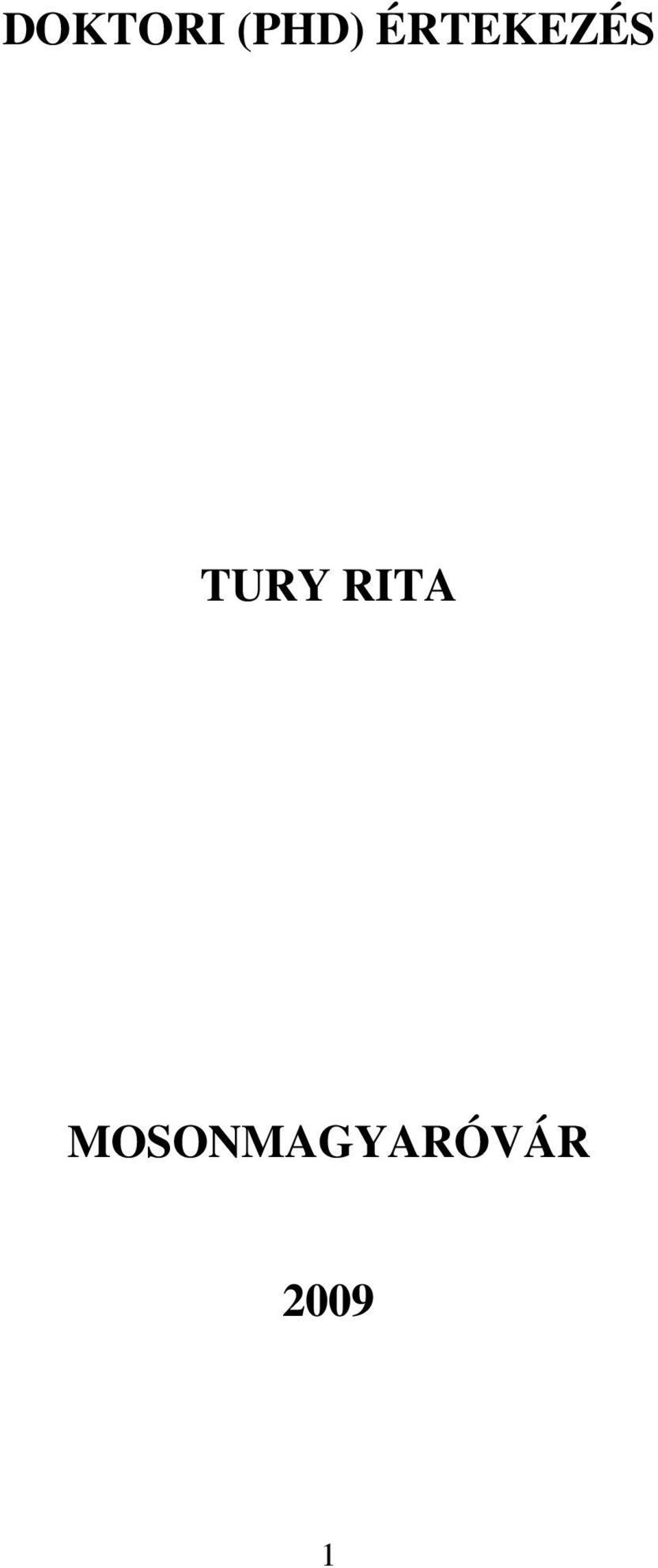 TURY RITA