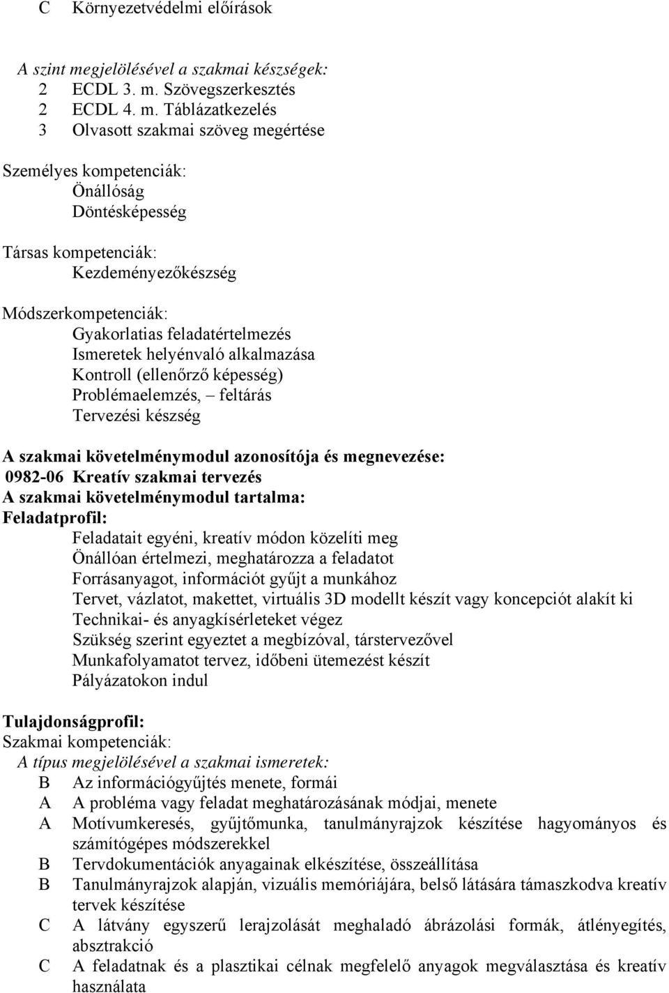 Szövegszerkesztés 2 ECDL 4. m.