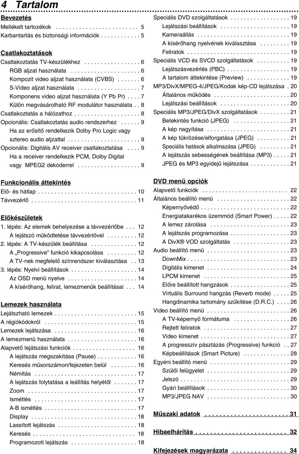 ... 7 Külön megvásárolható RF modulátor használata.. 8 Csatlakoztatás a hálózathoz.................... 8 Opcionális: Csatlakoztatás audio rendszerhez.