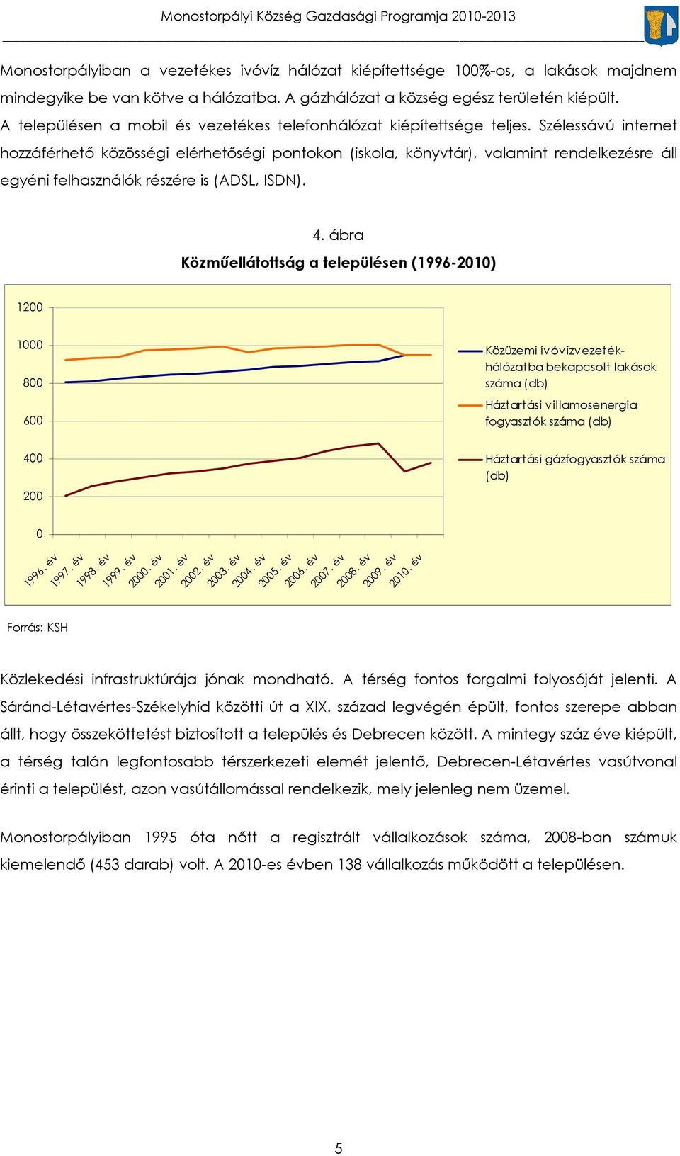 Szélessávú internet hozzáférhető közösségi elérhetőségi pontokon (iskola, könyvtár), valamint rendelkezésre áll egyéni felhasználók részére is (ADSL, ISDN). 4.