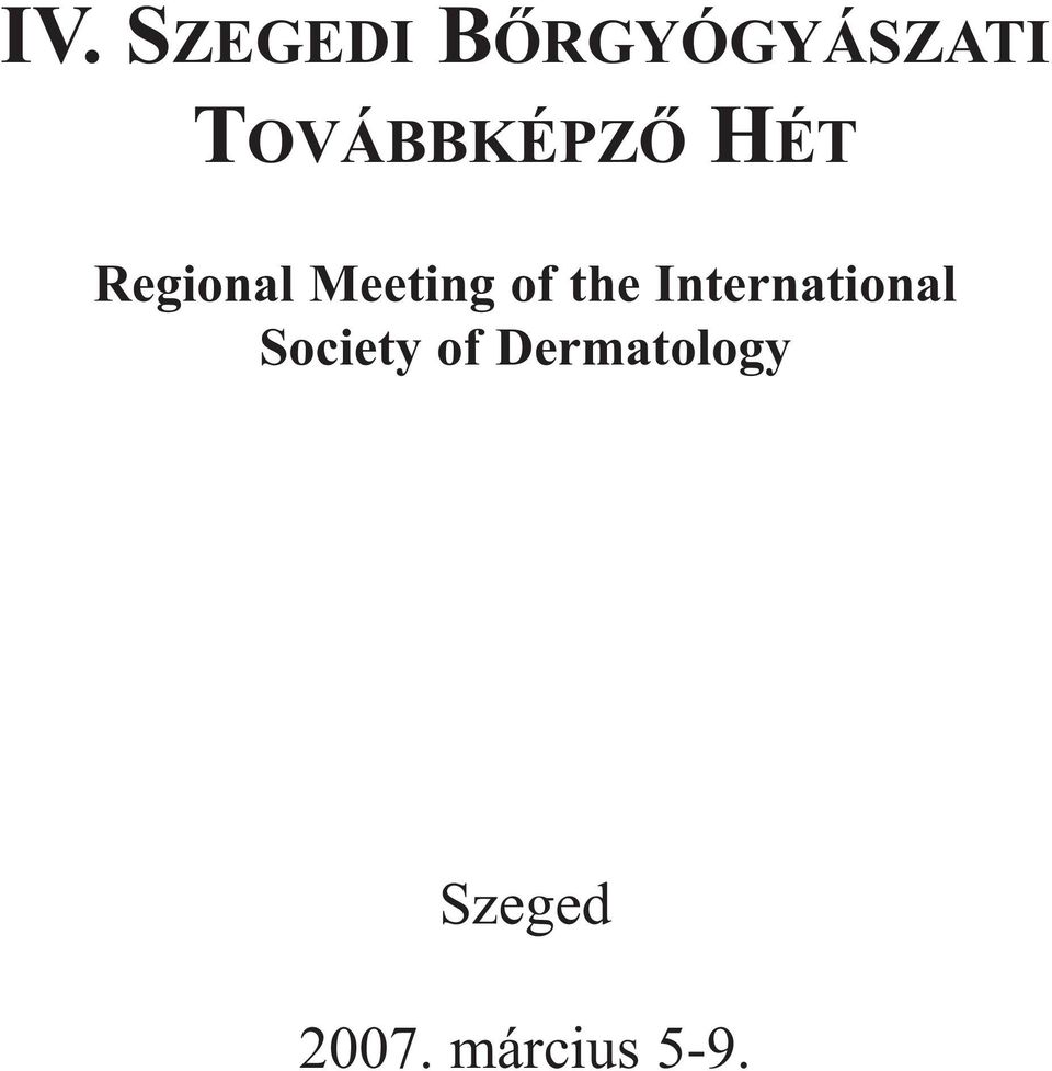 of the International Society of