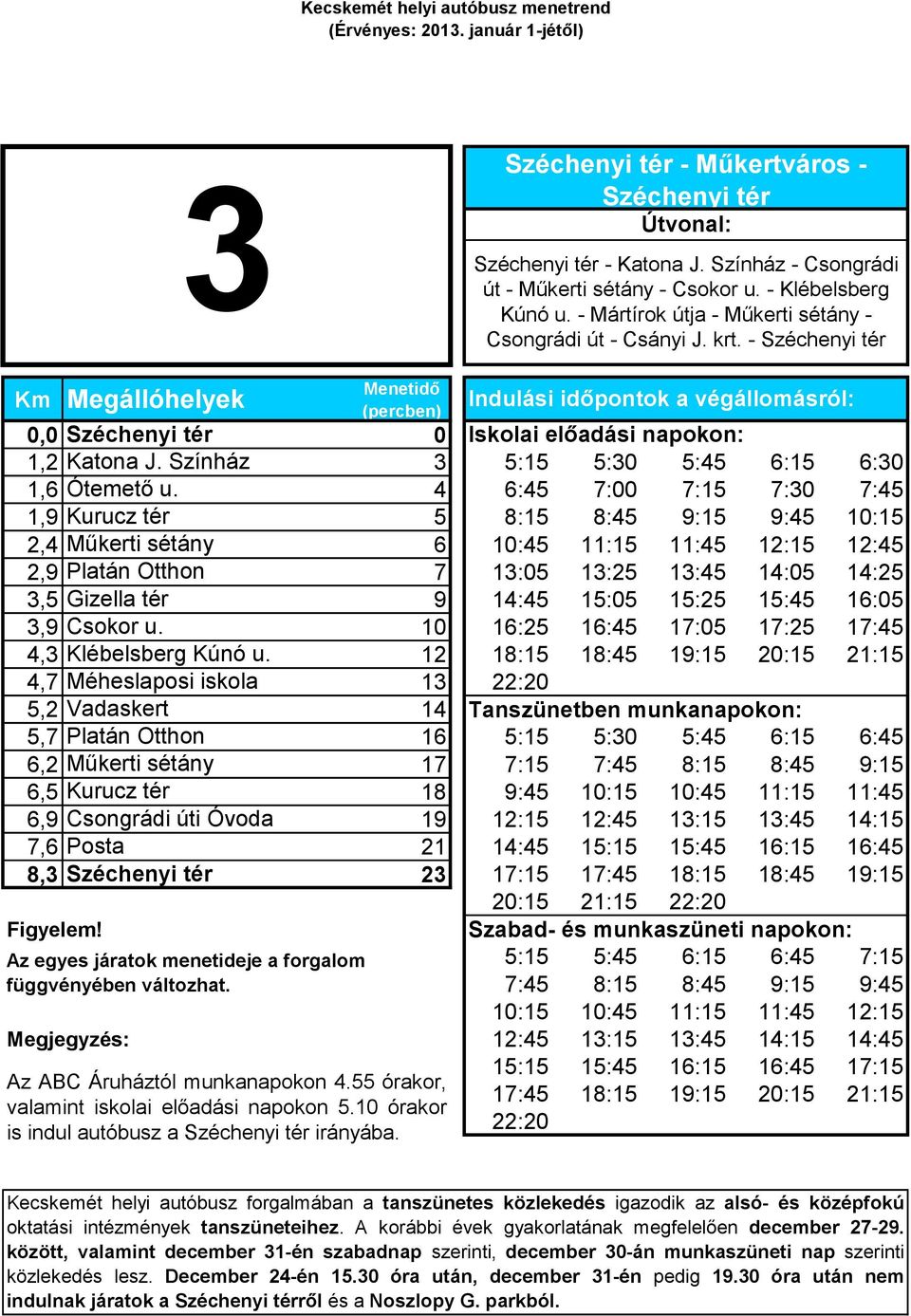 4 6:45 7:00 7:15 7:30 7:45 1,9 Kurucz tér 5 8:15 8:45 9:15 9:45 10:15 2,4 Műkerti sétány 6 10:45 11:15 11:45 12:15 12:45 2,9 Platán Otthon 7 13:05 13:25 13:45 14:05 14:25 3,5 Gizella tér 9 14:45