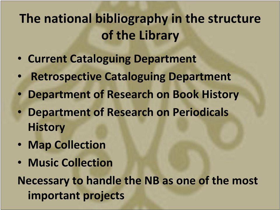 Research on Book History Department of Research on Periodicals History Map