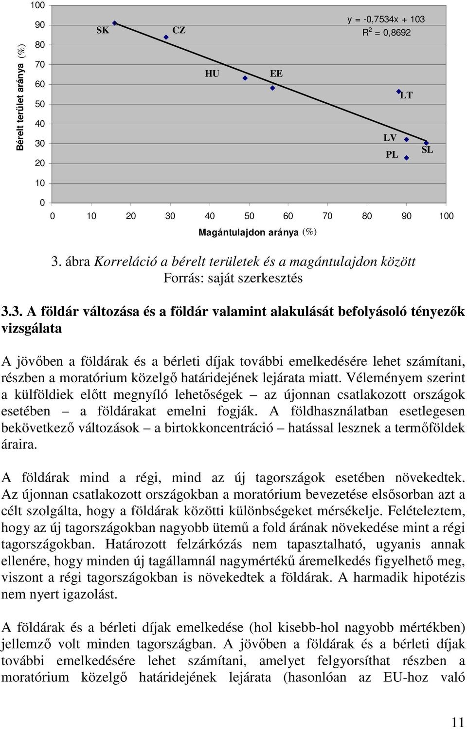 3. A földár változása és a földár valamint alakulását befolyásoló tényezők vizsgálata A jövőben a földárak és a bérleti díjak további emelkedésére lehet számítani, részben a moratórium közelgő