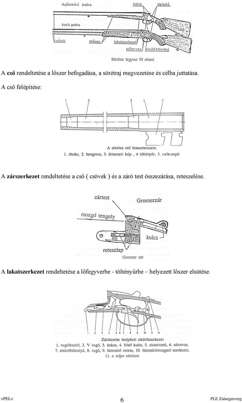 A cső felépítése: A zárszerkezet rendeltetése a cső ( csövek ) és a