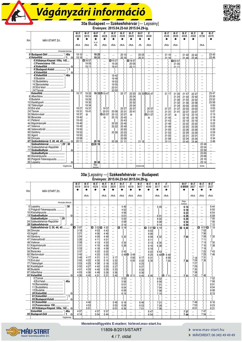 Baracska Peend Kápolnásnyék.. Velence.. Velencefürdő Gárdony. Agárd Dinnyés.. Székesfehérvár, 2,,.. Székesfehérvár. 2 3 Székesfehérvár-Repülőér Szabadbyán. Szabadbyán Kiscséripusza.