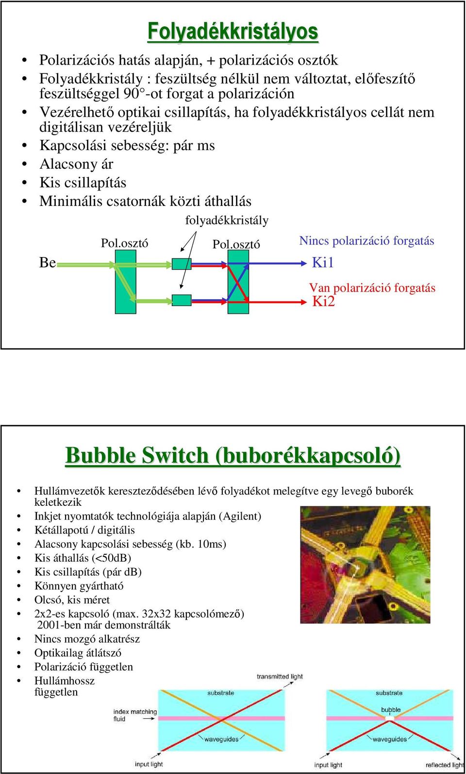 osztó folyadékkristály Pol.