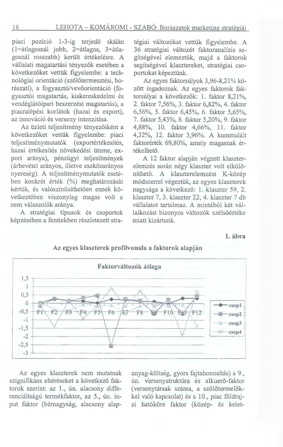 és vendéglátóipari beszerzési magatartás), a piacra lépési korlátok (hazai és export), az innováció és verseny intenzitása.