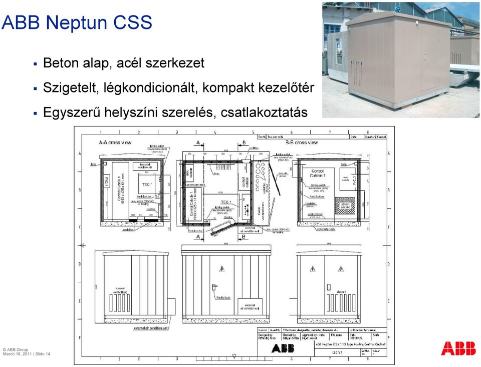 kompakt kezelőtér Egyszerű helyszíni