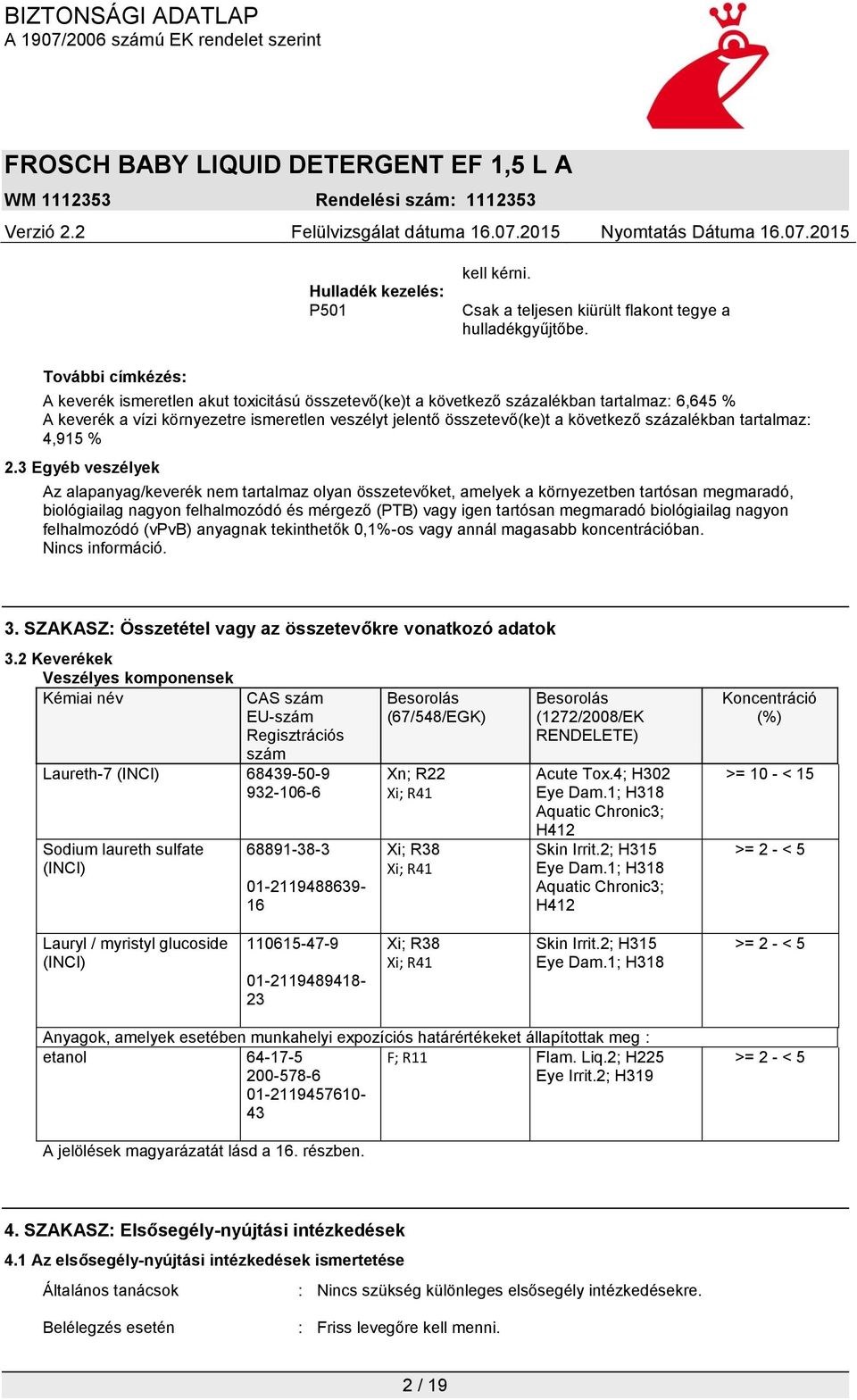 százalékban tartalmaz: 4,915 % 2.