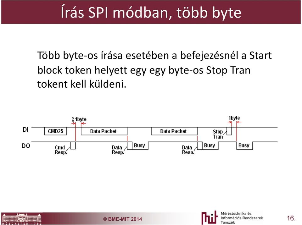 block token helyett egy egy byte-os Stop