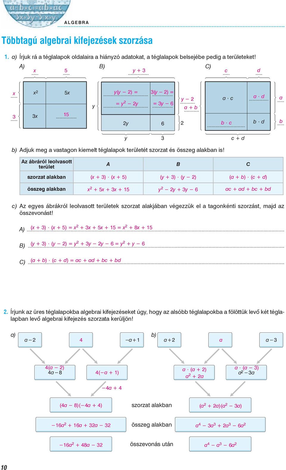 ..... z áráról leolvsott terület szorzt lkn összeg lkn ( + ) ( + ) (y + ) (y µ ) ( +) (c + d) + + + y µ y + y µ 6 c + d + c + d c) z egyes árákról leolvsott területek szorzt lkján végezzük el