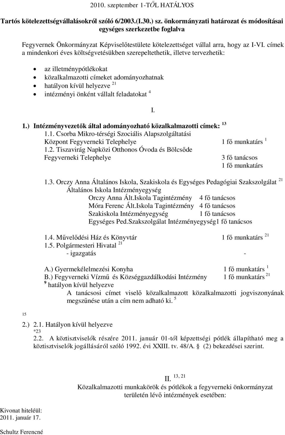 címek a mindenkori éves költségvetésükben szerepeltethetik, illetve tervezhetik: az illetménypótlékokat közalkalmazotti címeket adományozhatnak hatályon kívül helyezve 21 intézményi önként vállalt