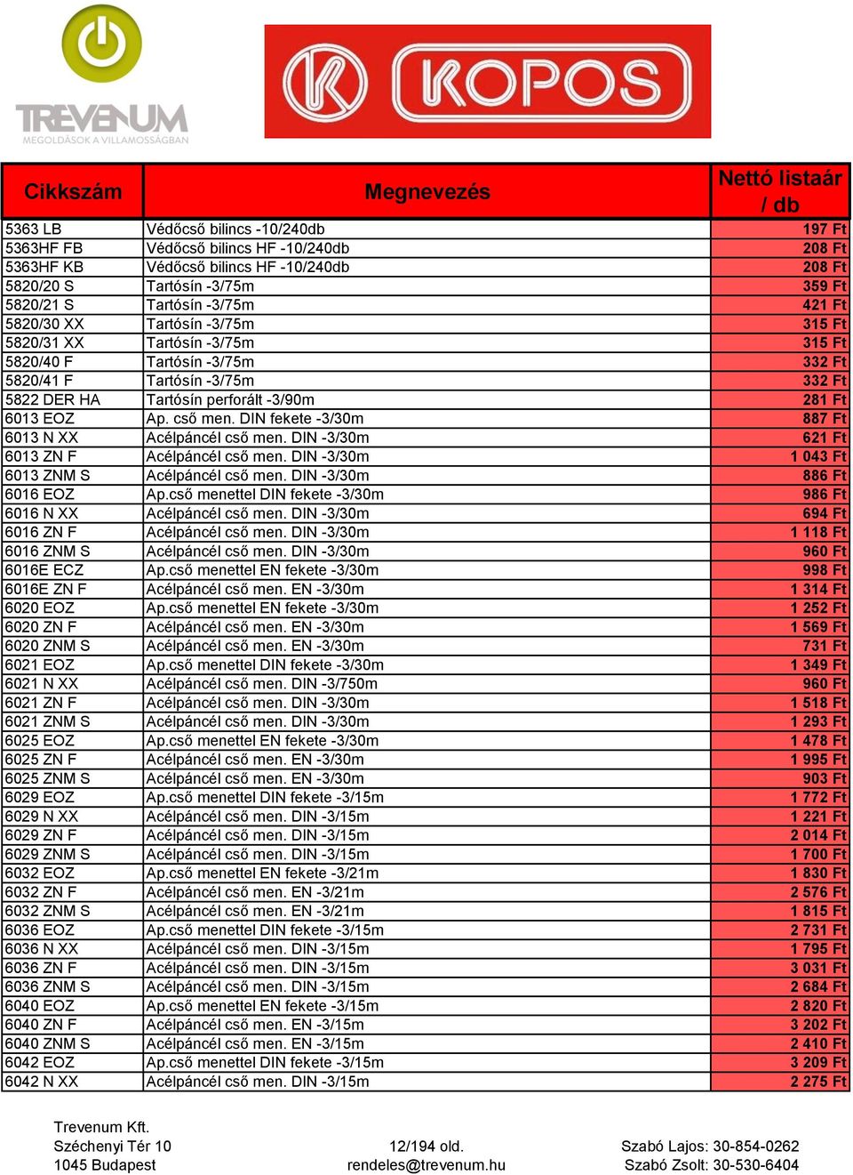 perforált -3/90m 281 Ft 6013 EOZ Ap. cső men. DIN fekete -3/30m 887 Ft 6013 N XX Acélpáncél cső men. DIN -3/30m 621 Ft 6013 ZN F Acélpáncél cső men. DIN -3/30m 1 043 Ft 6013 ZNM S Acélpáncél cső men.