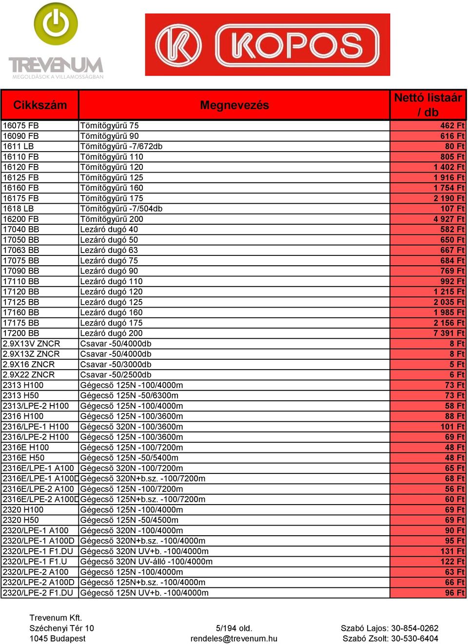 582 Ft 17050 BB Lezáró dugó 50 650 Ft 17063 BB Lezáró dugó 63 667 Ft 17075 BB Lezáró dugó 75 684 Ft 17090 BB Lezáró dugó 90 769 Ft 17110 BB Lezáró dugó 110 992 Ft 17120 BB Lezáró dugó 120 1 215 Ft