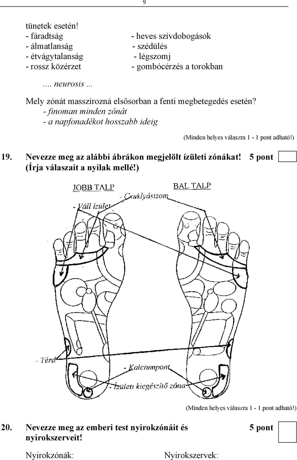 torokban... neurosis... Mely zónát masszírozná elsősorban a fenti megbetegedés esetén?