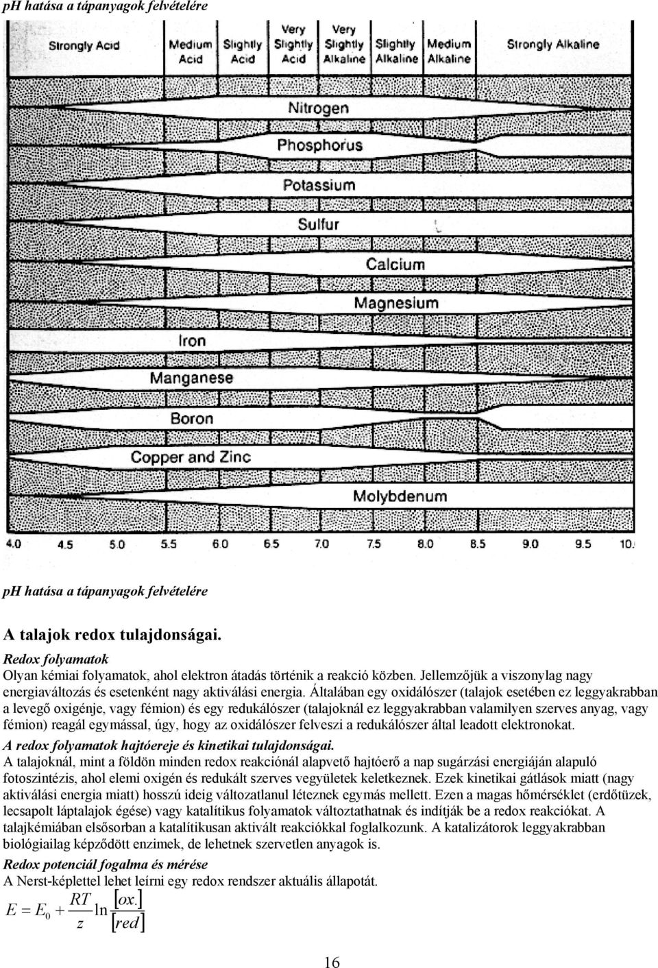 Általában egy oxidálószer (talajok esetében ez leggyakrabban a levegő oxigénje, vagy fémion) és egy redukálószer (talajoknál ez leggyakrabban valamilyen szerves anyag, vagy fémion) reagál egymással,