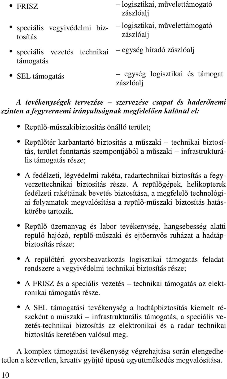 terület; Repülőtér karbantartó biztosítás a műszaki technikai biztosítás, terület fenntartás szempontjából a műszaki infrastrukturális támogatás része; A fedélzeti, légvédelmi rakéta, radartechnikai