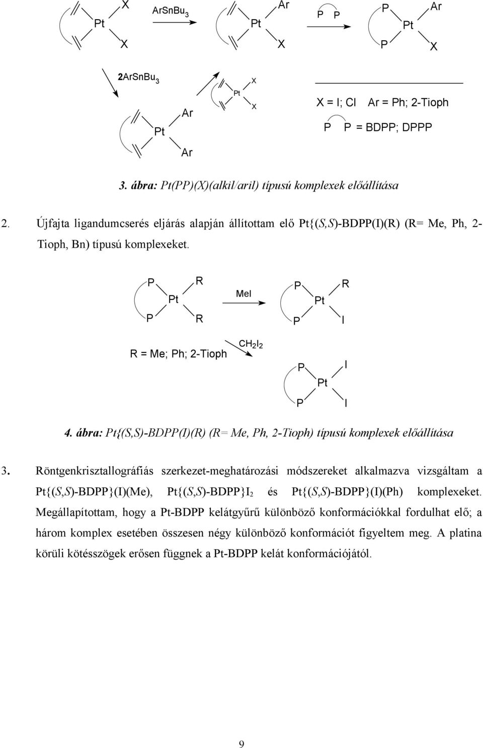 ábra: {(S,S)-BD(I)(R) (R= Me, h, 2-Tioph) típusú komplexek előállítása 3.